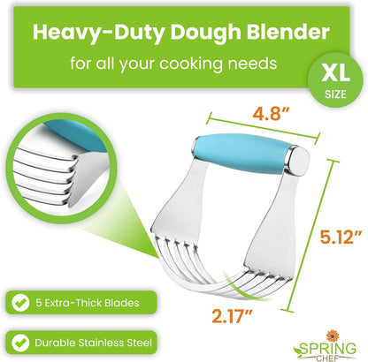 XL Pastry Blender, Durable Dough Blender For Baking - Black