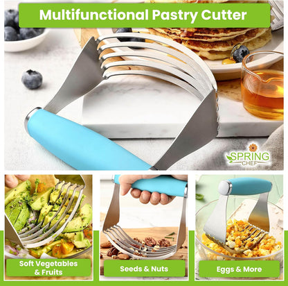 XL Pastry Blender, Durable Dough Blender For Baking - Black