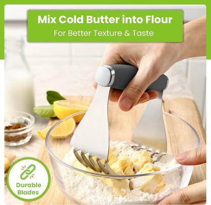 XL Pastry Blender, Durable Dough Blender For Baking - Black