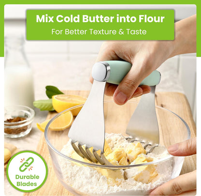 XL Pastry Blender, Durable Dough Blender For Baking - Black