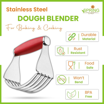 XL Pastry Blender, Durable Dough Blender For Baking - Black