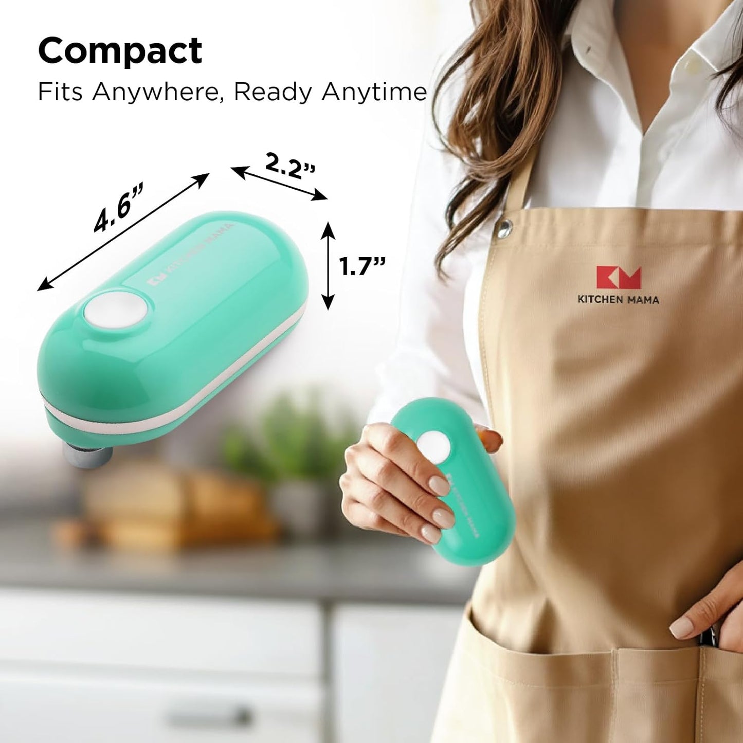 Mini Plus Rechargeable Electric Can Opener, Red | USB-C Charging, Hands-Free Auto Stop, Cordless Smooth Edge, Compact for Seniors with Arthritis, Home and Travel