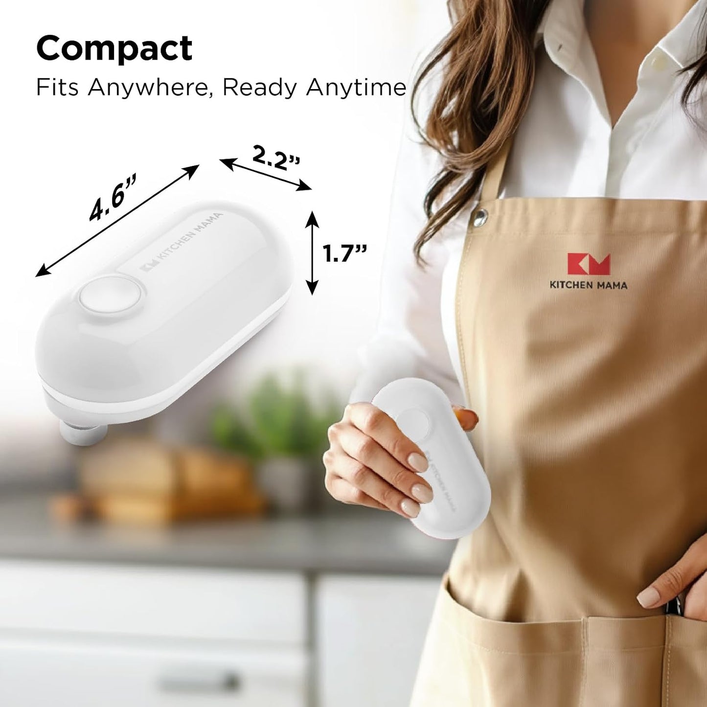 Mini Plus Rechargeable Electric Can Opener, Red | USB-C Charging, Hands-Free Auto Stop, Cordless Smooth Edge, Compact for Seniors with Arthritis, Home and Travel