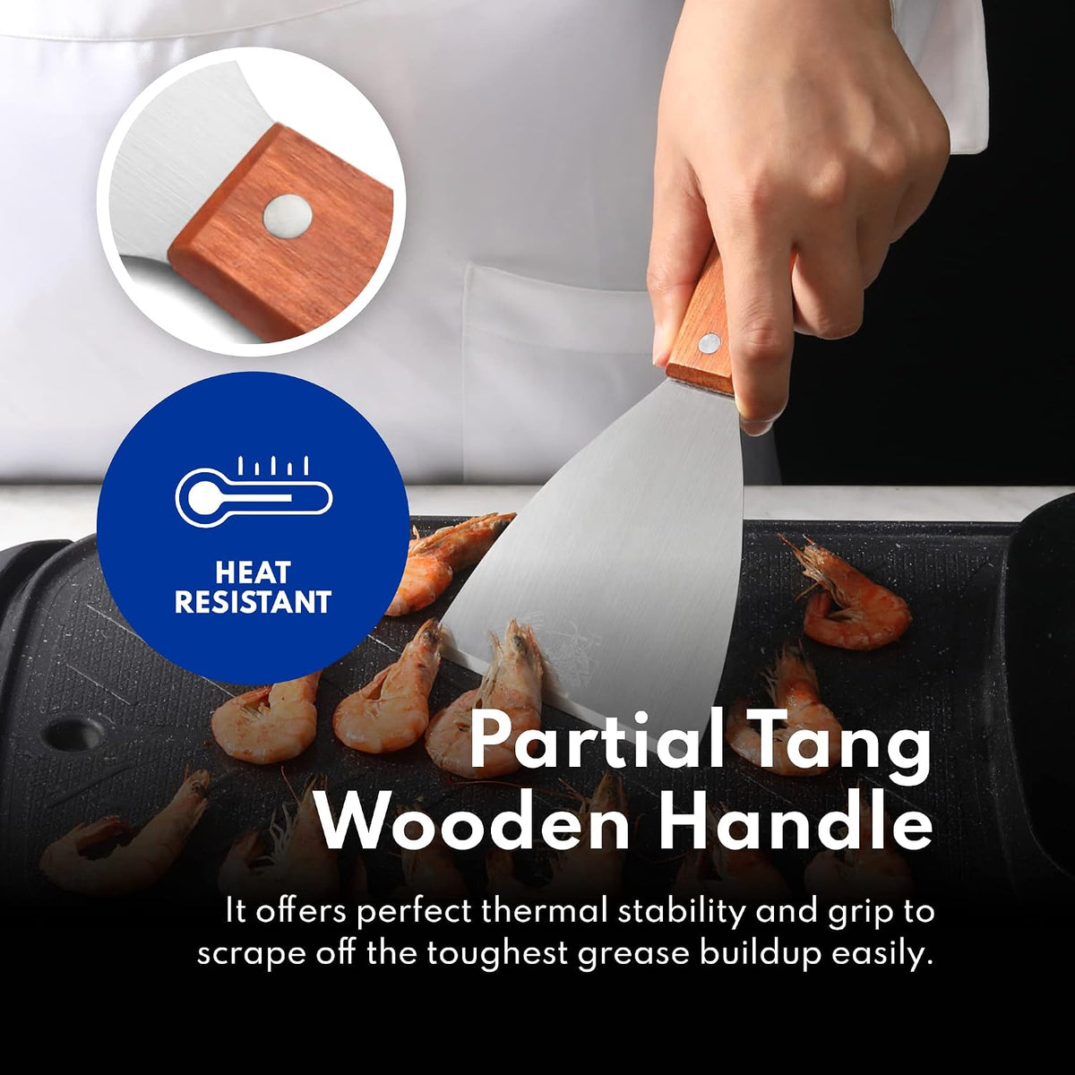 Stainless Steel Slant Edge Grill Scraper