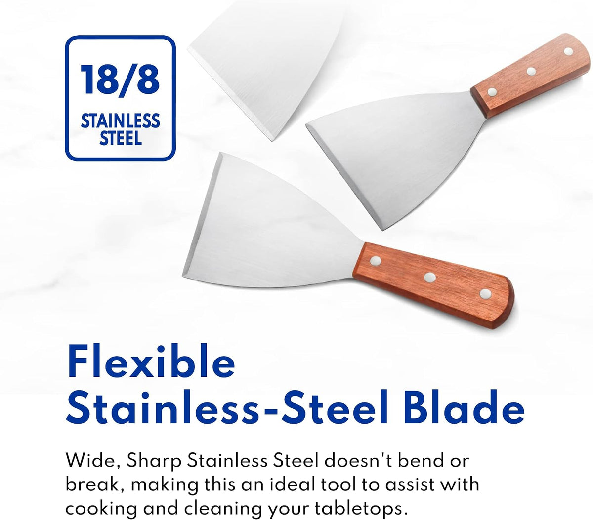 Stainless Steel Slant Edge Grill Scraper