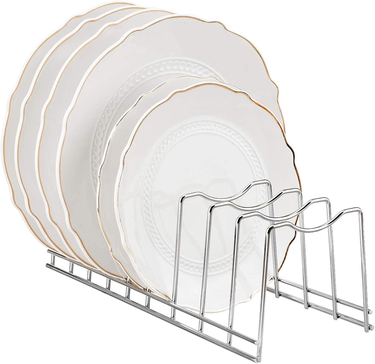 Pot Lid Holder, Stainless Steel Kitchen Organizer Rack Rest, Storage Cutting Boards, Bakeware, Pots & Pans, Serving Trays, Reusable Containers in Cabinet Pantry on Countertop