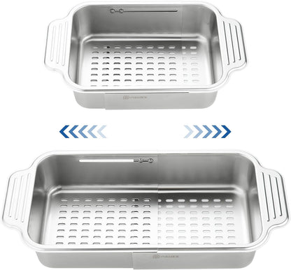 4 In 1 Collapsible Colander for Kitchen,304 Stainless Steel