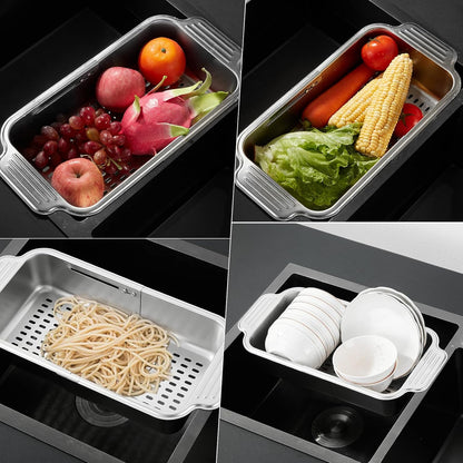 4 In 1 Collapsible Colander for Kitchen,304 Stainless Steel