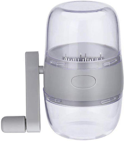 Manual Nut Grinder, Portable Hand Crank Nut Chopper, Food Shredder Mincer for Nuts Garlic Meat, Kitchen Gadget (Grey)