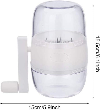 Manual Nut Grinder, Portable Hand Crank Nut Chopper, Food Shredder Mincer for Nuts Garlic Meat, Kitchen Gadget (Grey)