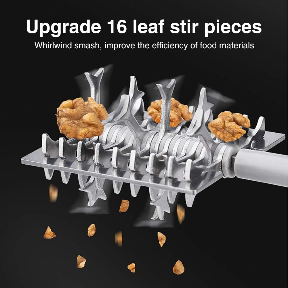 Manual Nut Grinder, Portable Hand Crank Nut Chopper, Food Shredder Mincer for Nuts Garlic Meat, Kitchen Gadget (Grey)