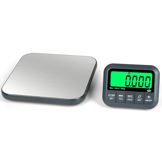 Wireless Food Scale, 33lb/0.04oz Digital Kitchen Scale, Meat Scale with Timer Function, 9 Units, Tare/Hold/PCS Function, Auto Off, LCD Display, Digital Food Scale for Cooking, Baking, Postage