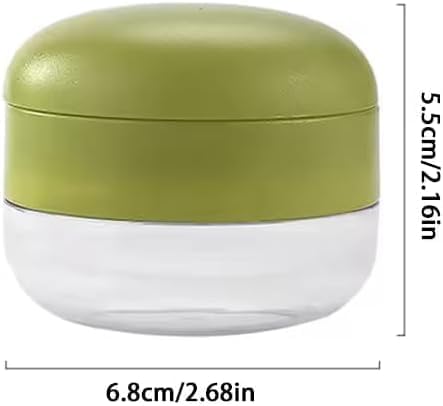 Mini Garlic Chopper and Press with Container, Manual Garlic Mincer Crusher Cutter Grinder, Stainless Steel Blades, Handheld Garlic Slicer Dicer Zoom Tool – Green
