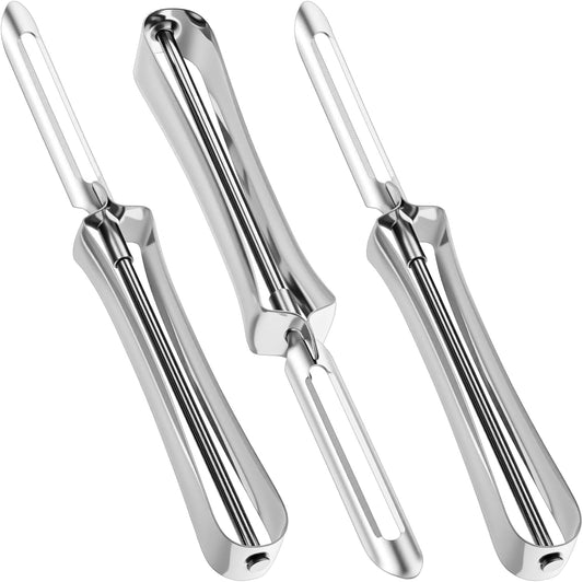 3Pack Stainless Steel Swivel Vegetable Peeler, Ergonomic Potato Peeler Set | swivel peelers with sharp rust-resistant blades.Dishwasher safe,Perfect for potatoes,carrots,apples,cucumbers
