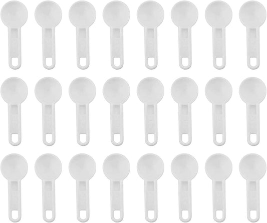 Bulk Pack of Teaspoon Measuring Spoons (24-Pack); 5 ml / 5 cc Scoops Which Fit Inside a Spice Bottle