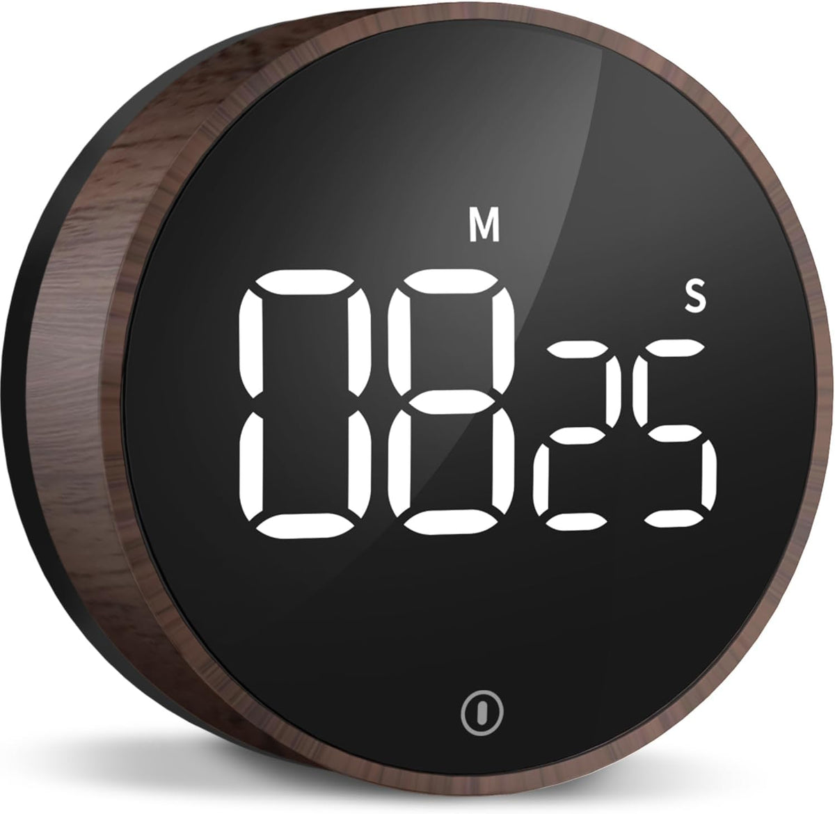 Digital Magnetic Kitchen Timer & Stopwatch with LED Display, Space Gray