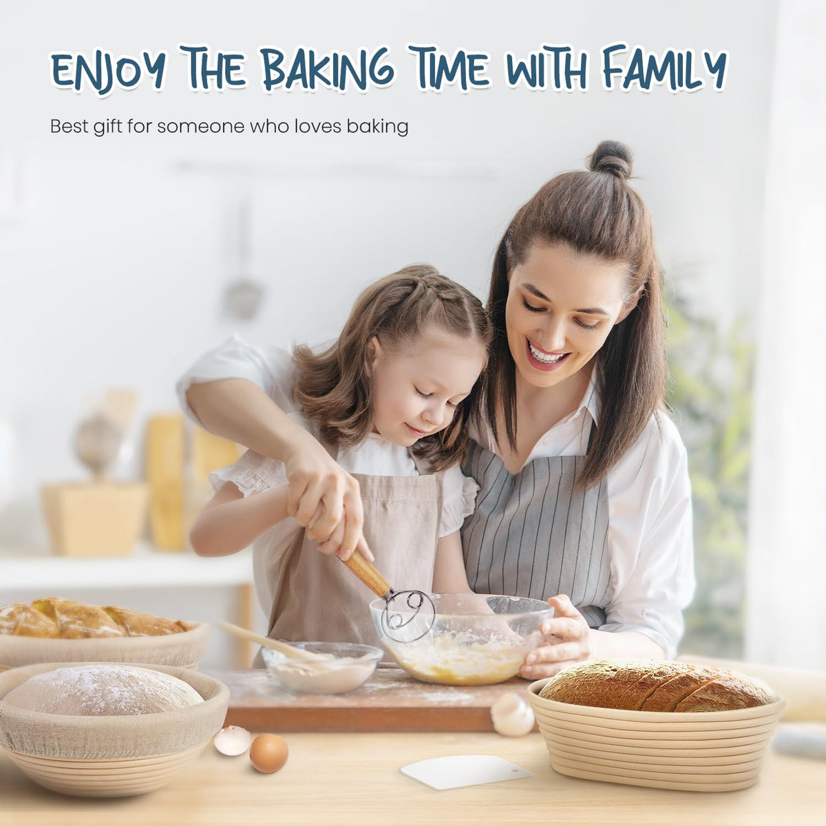 Sourdough Starter Kit with Banneton Bread Proofing Baskets
