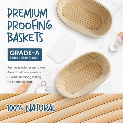 Sourdough Starter Kit with Banneton Bread Proofing Baskets