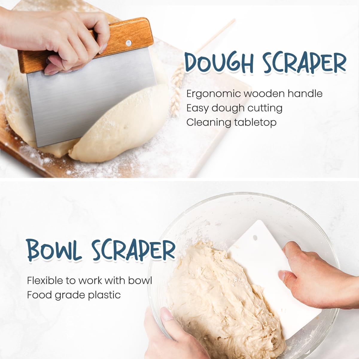 Sourdough Starter Kit with Banneton Bread Proofing Baskets