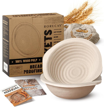 Sourdough Starter Kit with Banneton Bread Proofing Baskets