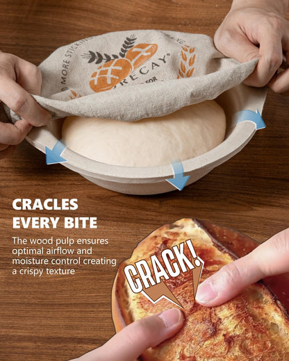 Sourdough Starter Kit with Banneton Bread Proofing Baskets