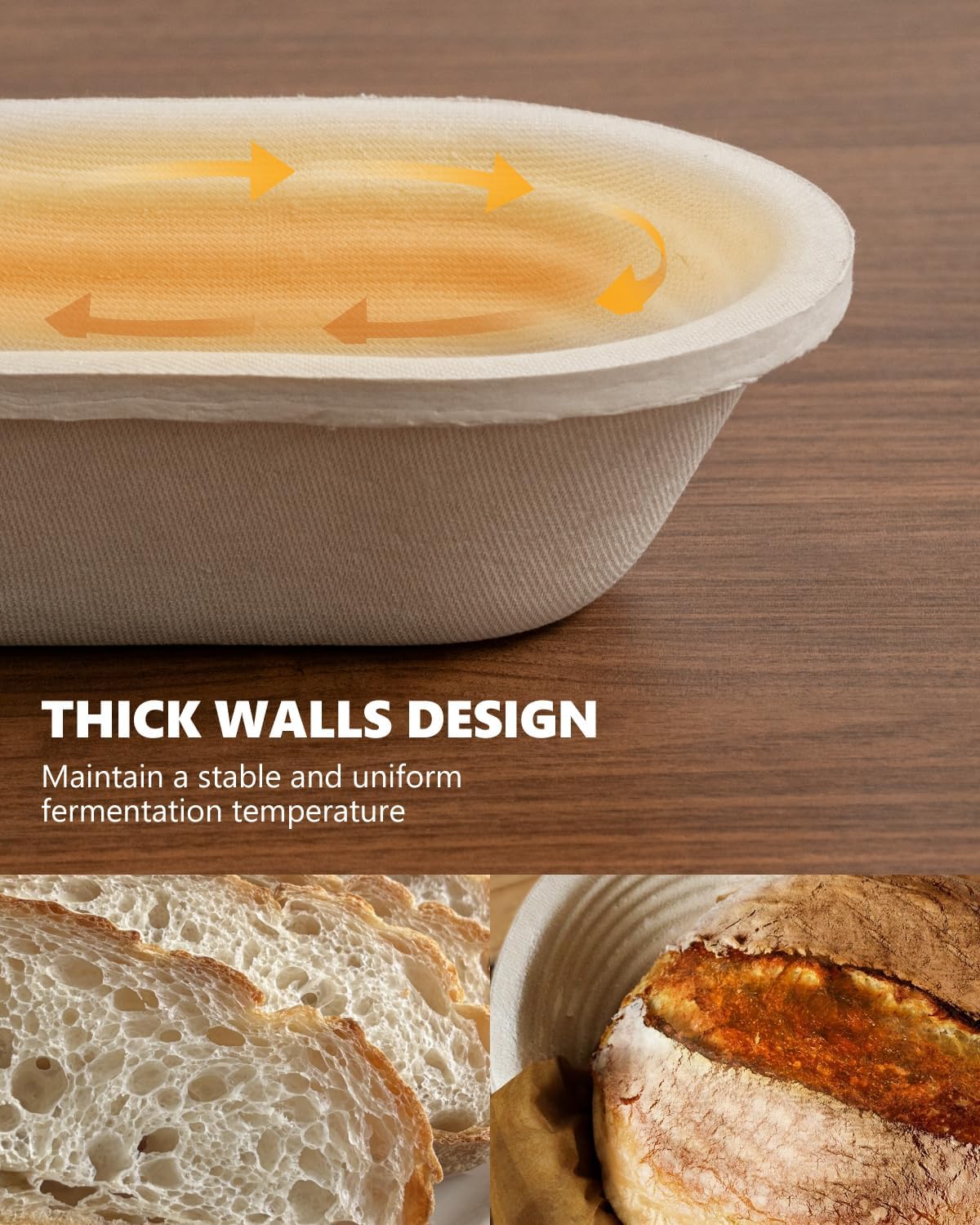Sourdough Starter Kit with Banneton Bread Proofing Baskets