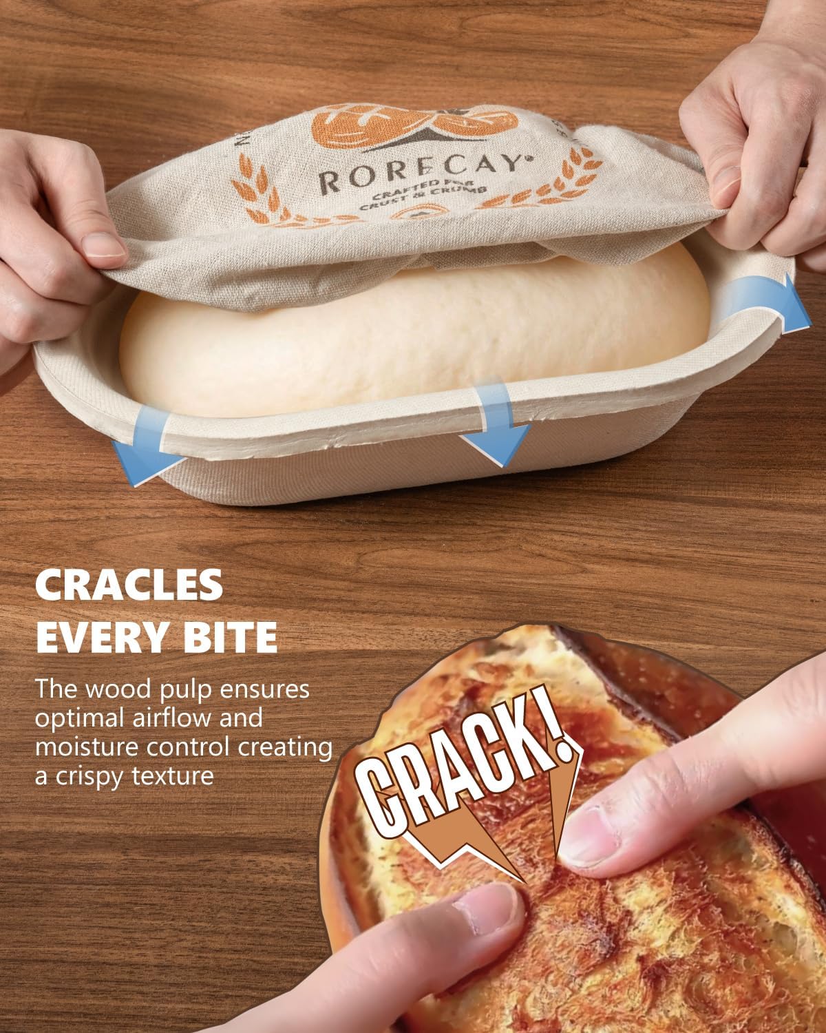 Sourdough Starter Kit with Banneton Bread Proofing Baskets