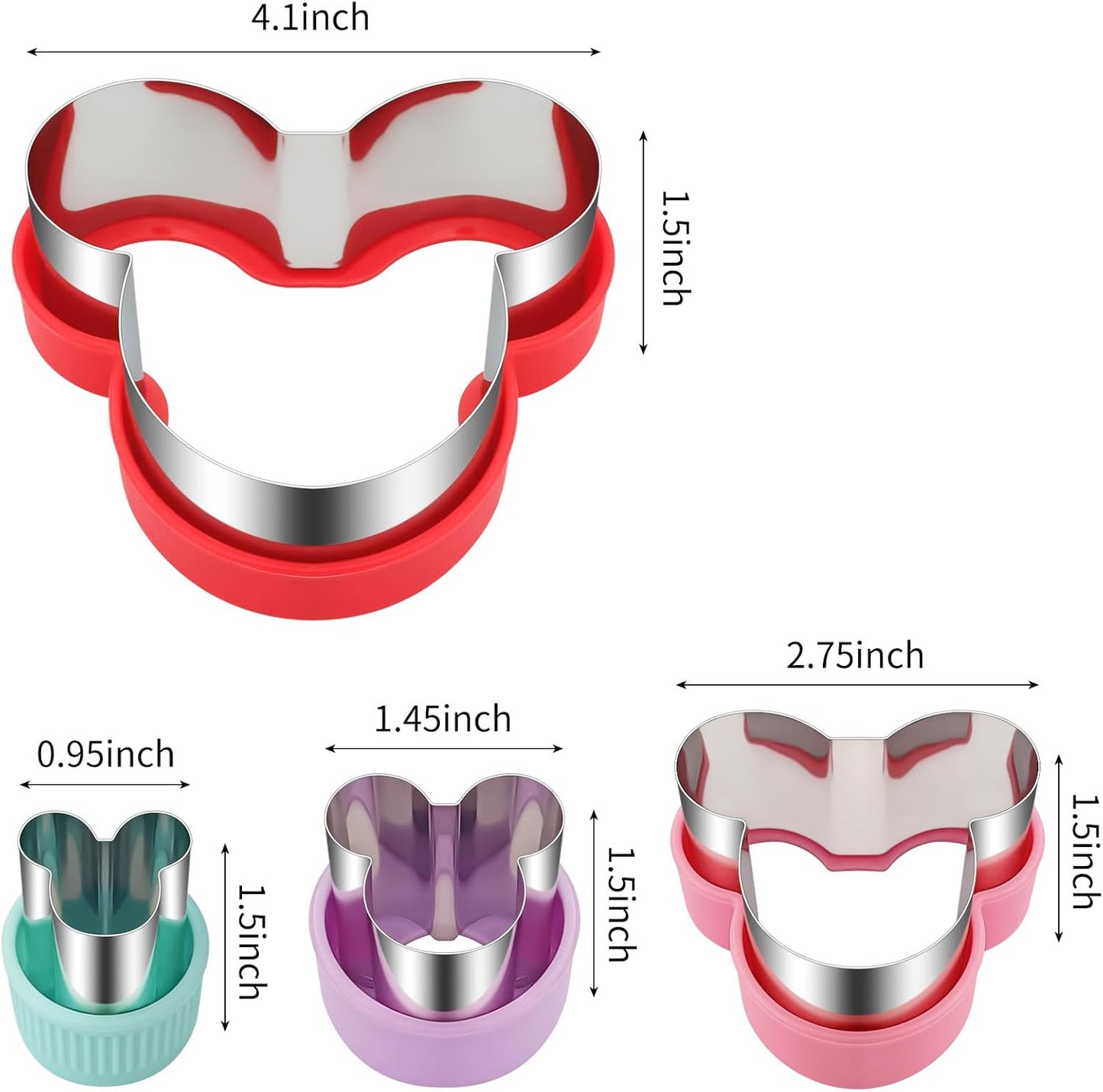 Round Cookie Cutter Set – 4 Different Sizes of Stainless Steel Biscuit Cutters for Baking, Donut, English Muffin, and More