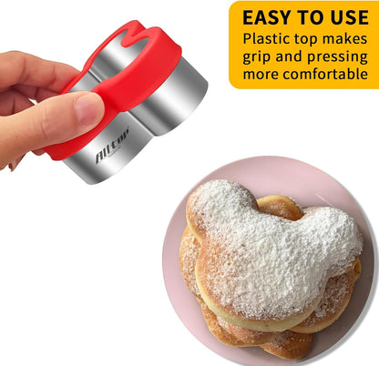 Round Cookie Cutter Set – 4 Different Sizes of Stainless Steel Biscuit Cutters for Baking, Donut, English Muffin, and More