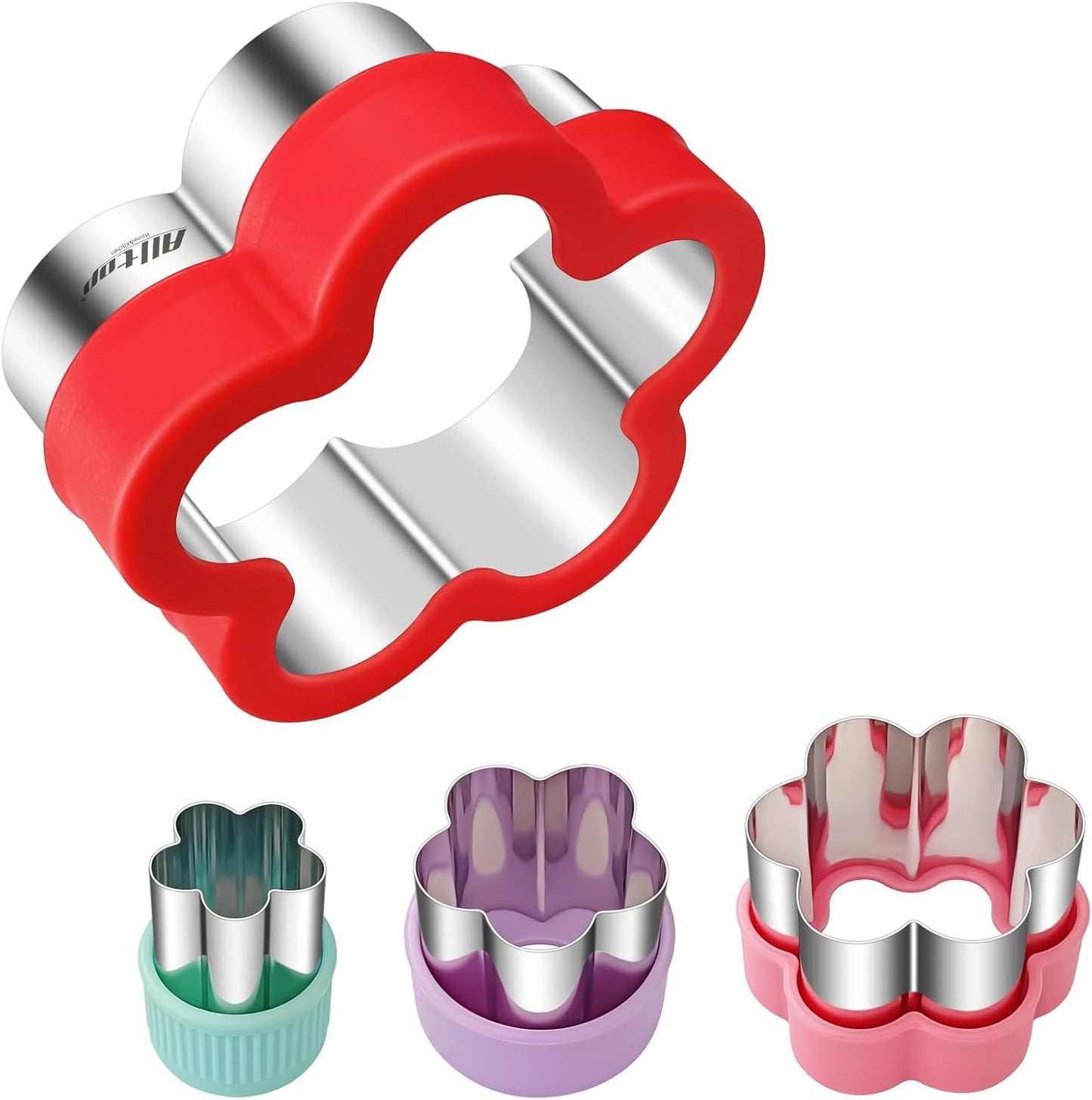Round Cookie Cutter Set – 4 Different Sizes of Stainless Steel Biscuit Cutters for Baking, Donut, English Muffin, and More