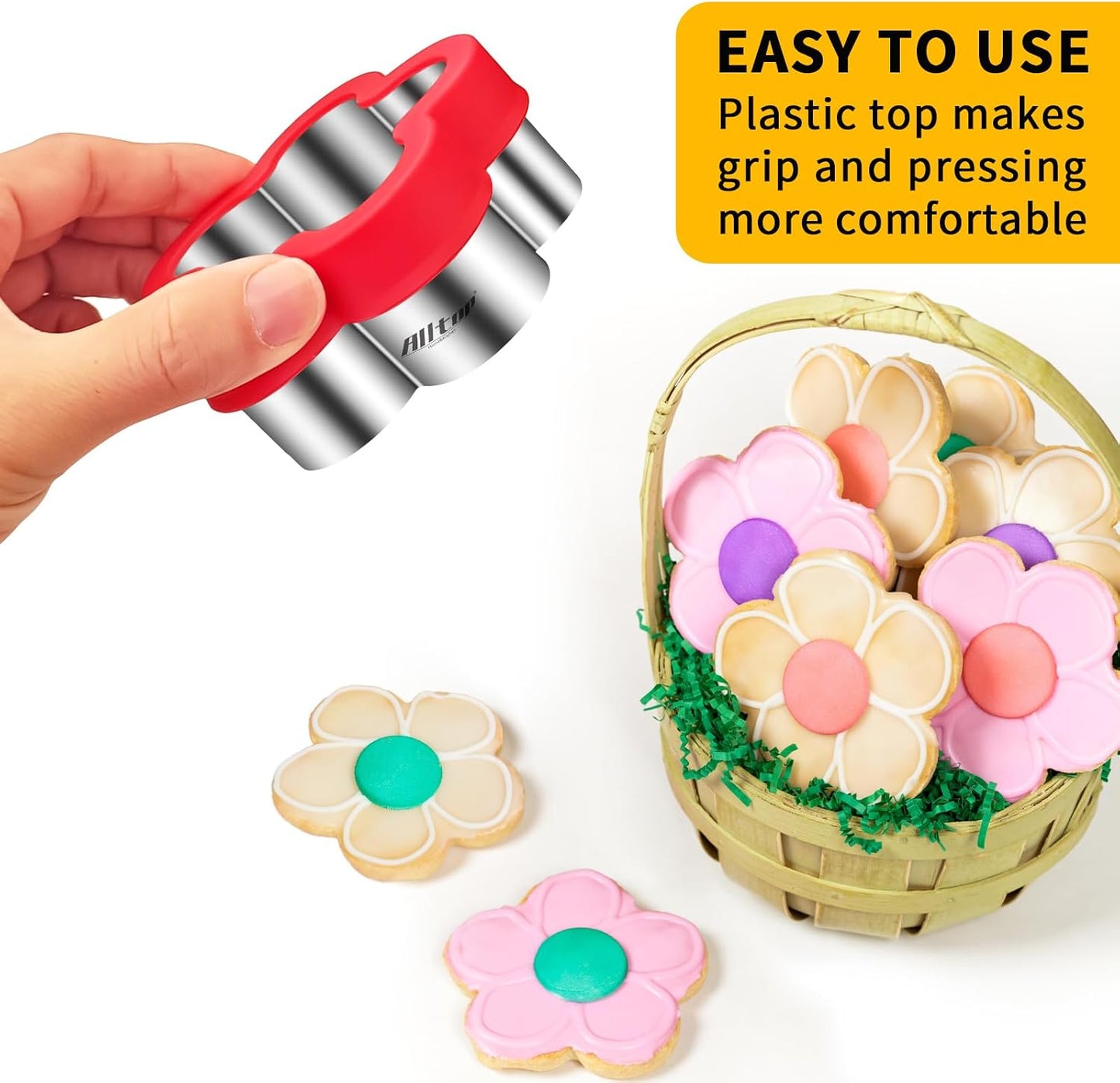 Round Cookie Cutter Set – 4 Different Sizes of Stainless Steel Biscuit Cutters for Baking, Donut, English Muffin, and More
