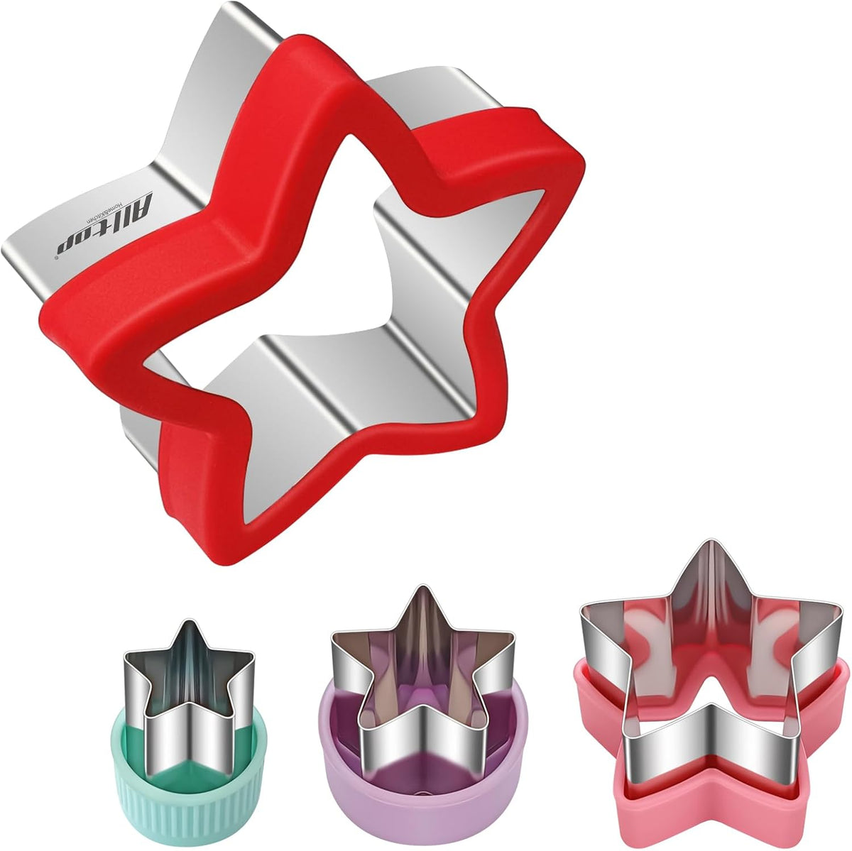 Round Cookie Cutter Set – 4 Different Sizes of Stainless Steel Biscuit Cutters for Baking, Donut, English Muffin, and More