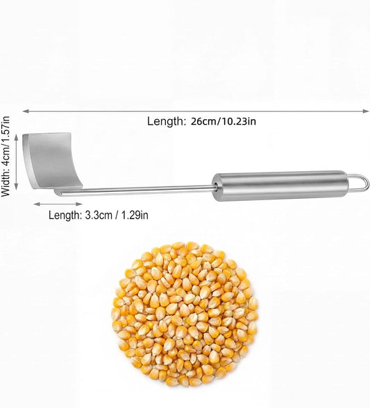 Corn Peeler 2Pcs Corn Cob Stripper Tool for Kitchen & Outdoor | 2Pcs stainless steel corn peeler with corn cob stripper tool, quickly removes kernels for home cooking, BBQ and outdoor meals