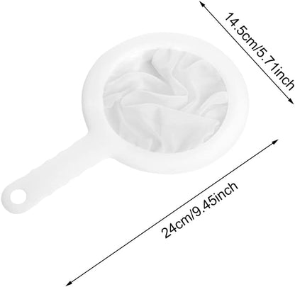 2 Pack 200‑Mesh Fine Nylon Mesh Strainers with Handle