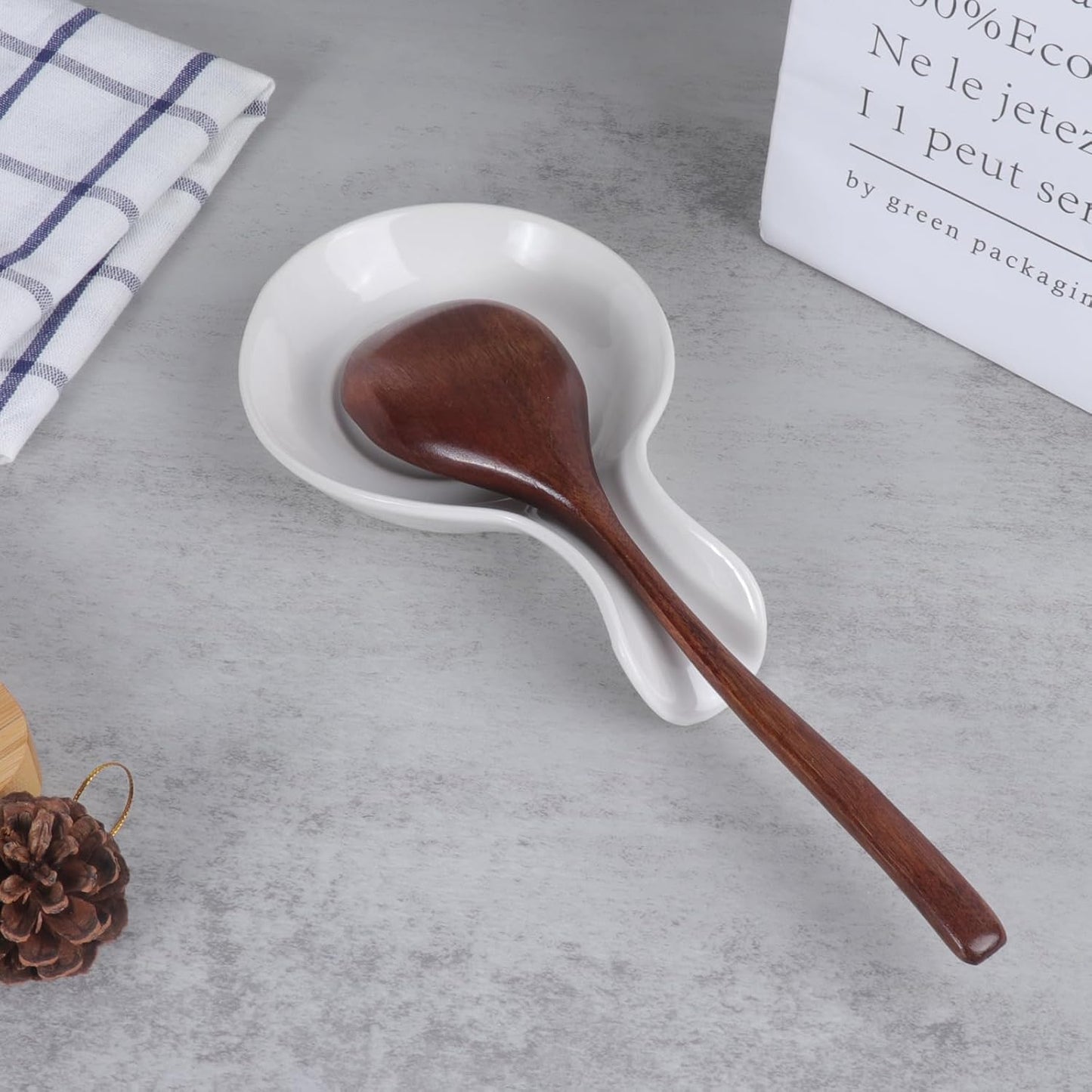 Spoon Rest for Kitchen, Ceramic Spoon Holder for Stove Top, Cooking Spoon Holder,Heat Resistant Utensil Rest for Countertop, Dishwasher Safe, Blue (1 pcs)