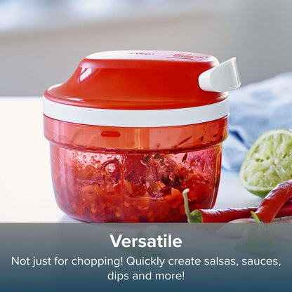 Power Chopper Mini - Manual Food Processor - 300ml Capacity - No Electricity Needed - Ideal for Chopping Herbs, Nuts, Garlic, Vegetables - Food Preparation Accessory & Kitchen Gadget