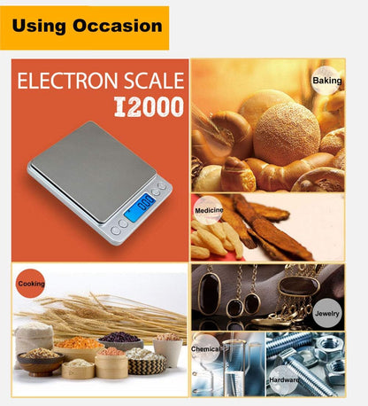 Digital Kitchen Scale,High Precision Stainless Steel Multifunction Food Scale Grams and Ounces Back-Lit LCD Display Small Pocket Jewelry Scales Auto Off,Tare,PCS,UNTS/Mode (500g/0.01g)
