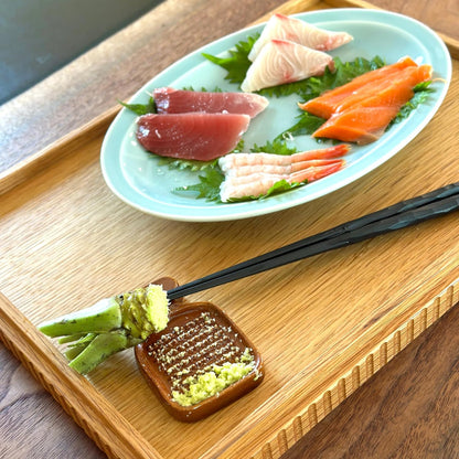 Made in Japan Wasabi Ginger Grater Set of 2 (Minoyaki Brown)