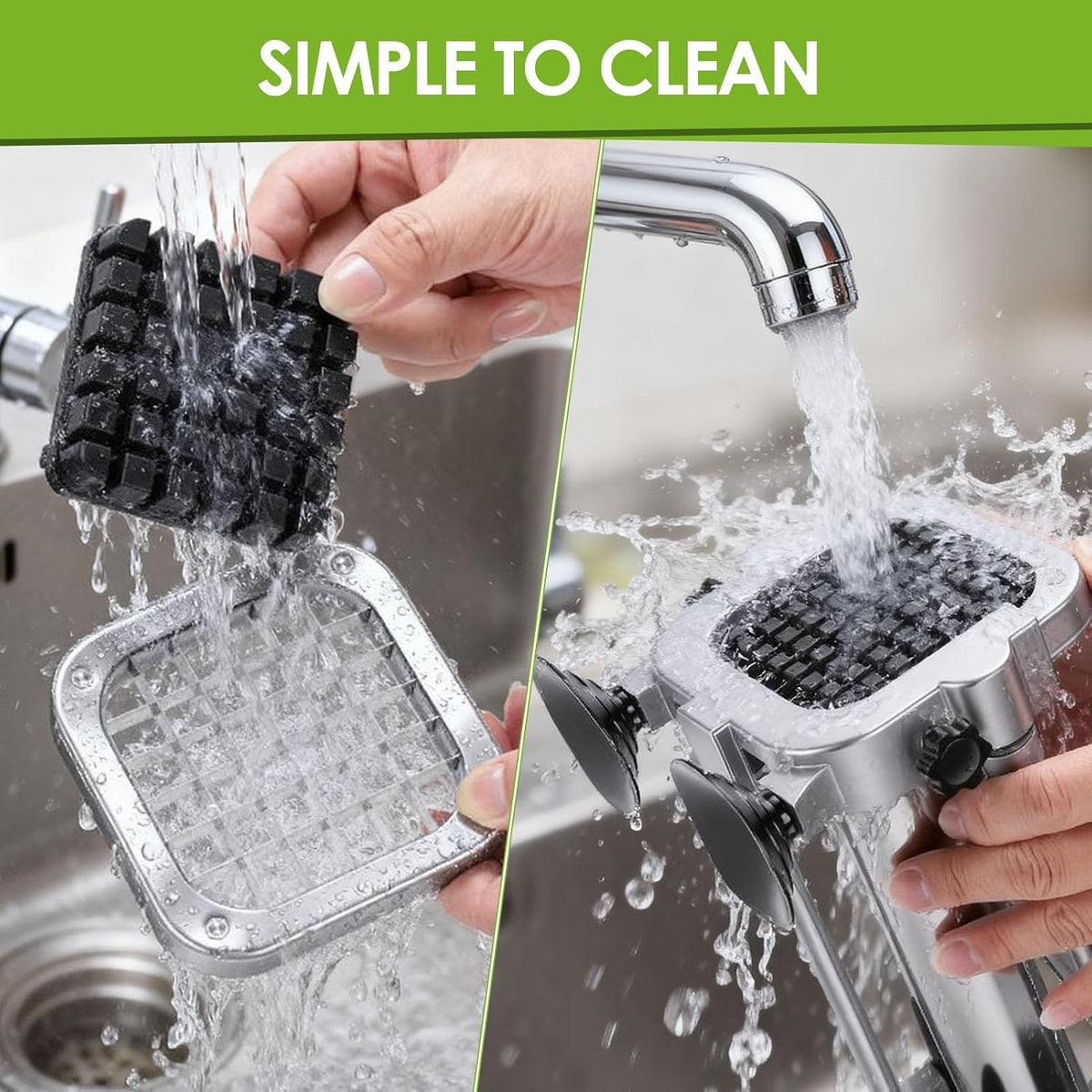 Manual French Fry Cutter for Potatoes with Interchangeable Blades, Handheld Stainless Steel Potato Slicer and Fries Cutter for Home and Commercial Use (1/2'' & 3/8'' Blade)