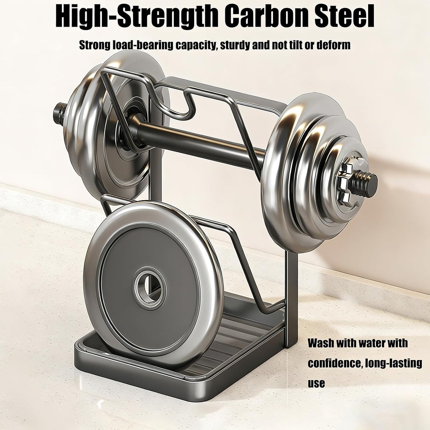 Pot Lid Organizer Rack, Stainless Steel Kitchen Pot Lid Holder | Storage Rack with Drip Tray & Spoon Rest for Countertop Stove Cooking (Gray)