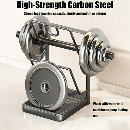 Pot Lid Organizer Rack, Stainless Steel Kitchen Pot Lid Holder | Storage Rack with Drip Tray & Spoon Rest for Countertop Stove Cooking (Gray)