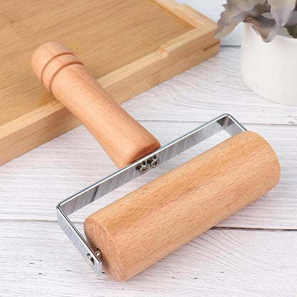 Small Rolling Pin, Wooden Dough Roller, Non-Stick Pizza Roller, T Type Rolling Pins for Kitchen Baking, Pizza Dough Press, 12 x 16.5 cm