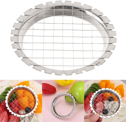 1PCS Stainless Steel Food Cutter - Egg Slicer, Fruit Cube Cutter, Salad and Tomato Slicer for Hard Boiled Eggs and Potatoes