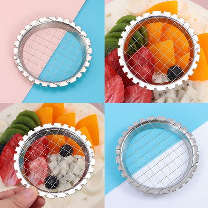 1PCS Stainless Steel Food Cutter - Egg Slicer, Fruit Cube Cutter, Salad and Tomato Slicer for Hard Boiled Eggs and Potatoes