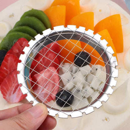 1PCS Stainless Steel Food Cutter - Egg Slicer, Fruit Cube Cutter, Salad and Tomato Slicer for Hard Boiled Eggs and Potatoes