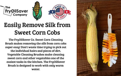 FryOilSaver Corn Silk Remover Brush - Food-Grade, Made in USA