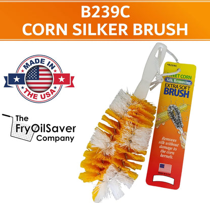 FryOilSaver Corn Silk Remover Brush - Food-Grade, Made in USA