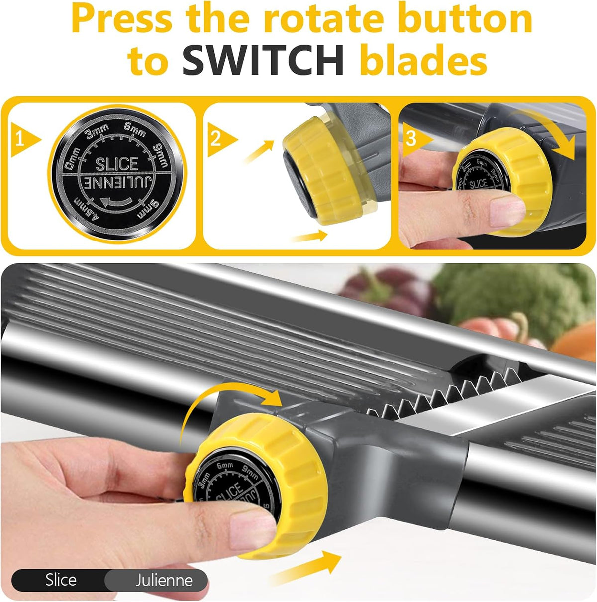 Mandoline Slicer for Kitchen,Adjustable Mandoline Food Slicer