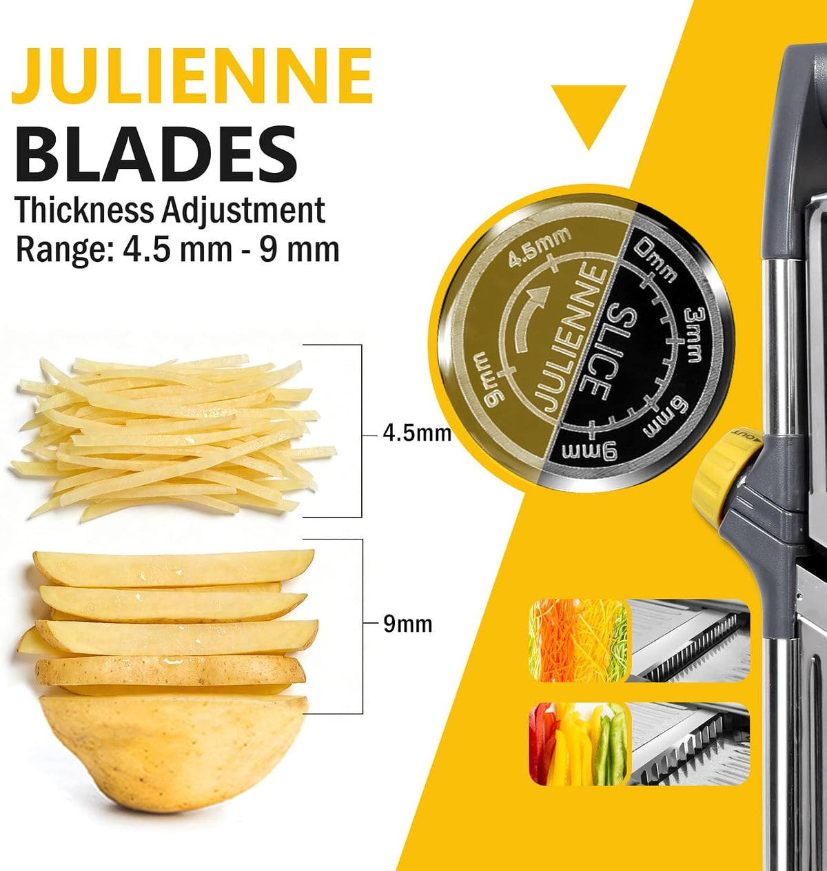 Mandoline Slicer for Kitchen,Adjustable Mandoline Food Slicer