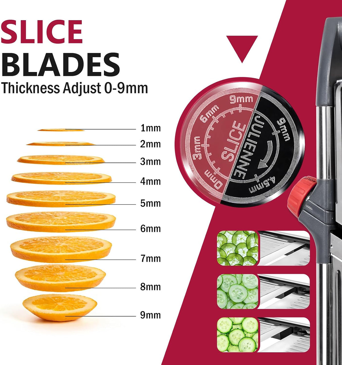 Mandoline Slicer for Kitchen,Adjustable Mandoline Food Slicer
